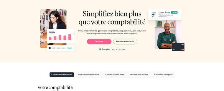 Page d'accueil Indy : comptabilite automatisee pour independants