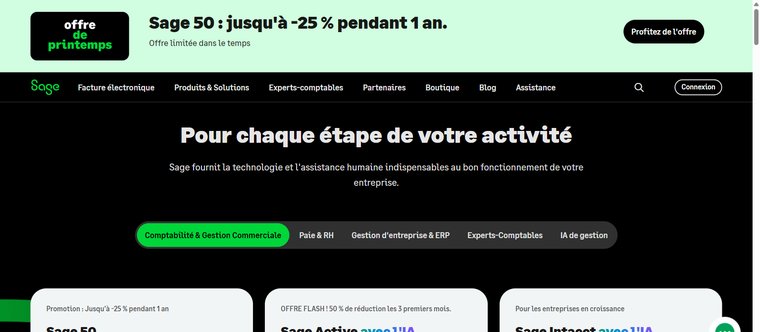 Page d accueil Sage : logiciels de comptabilite et gestion pour entreprises