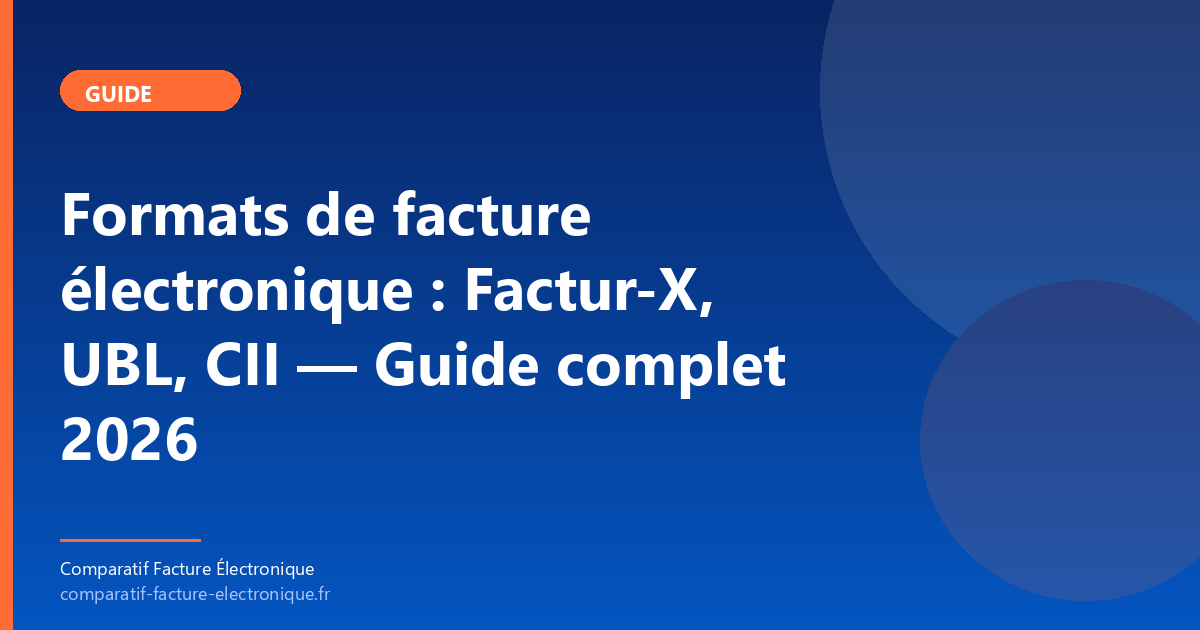 Factur-X, UBL, CII : Formats facture électronique